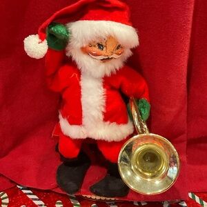 BR—Annalee Red Santa with Gold Horn 8 INCHES
SITS ON SHELF